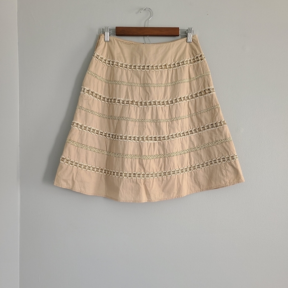🎄3/$15 Talbots Petites Tan Skirt Size 4P - Picture 4 of 5